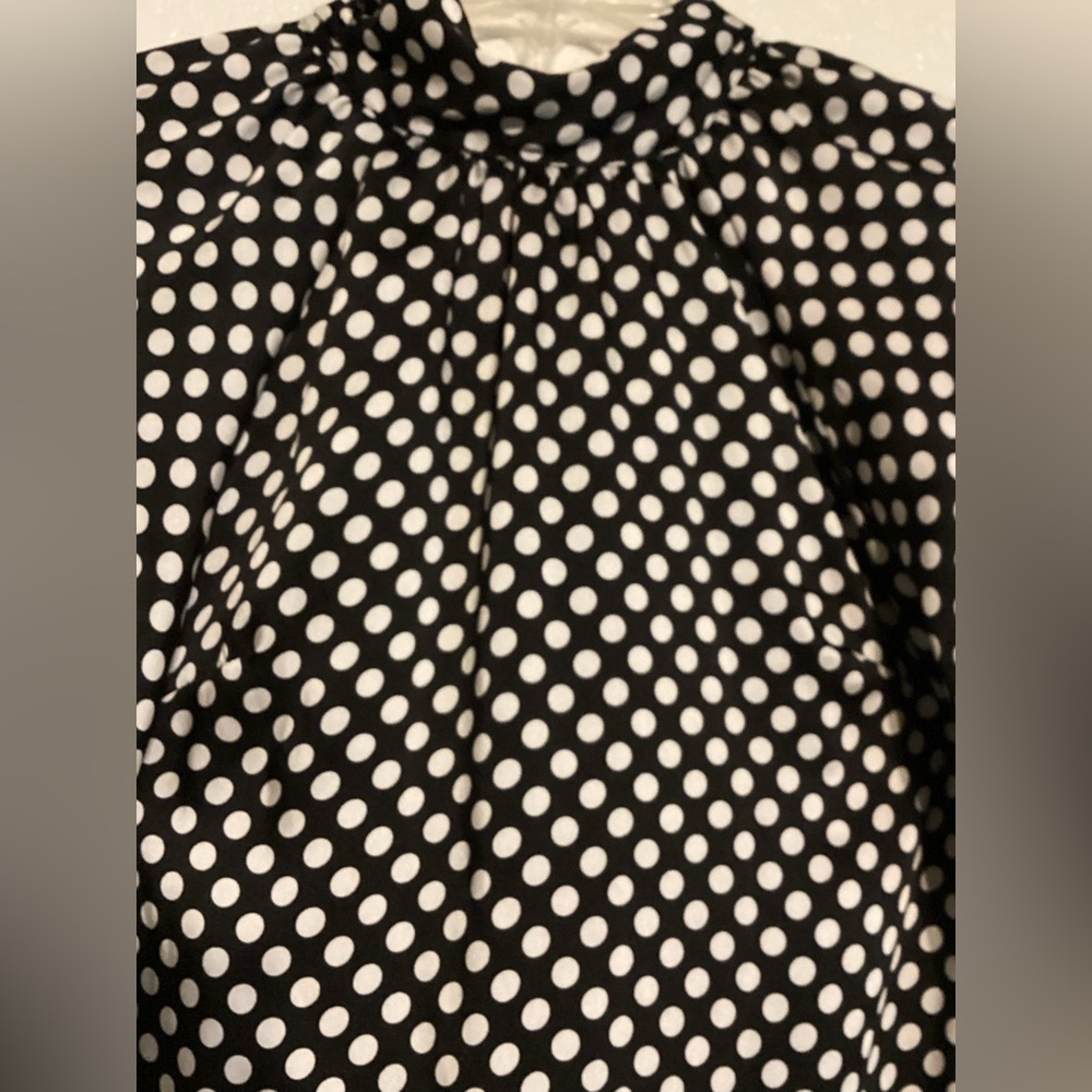 New Zara Black And White Polka Dot Dress - Picture 12 of 16